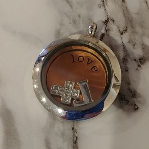 Origami Owl Locket with charms